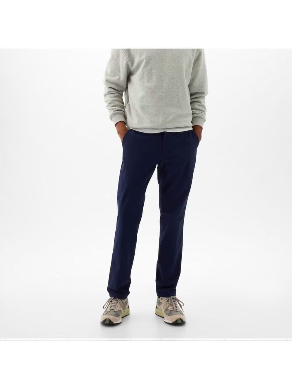 GAP Navy Blue Slim Cozy Stretch Twill Khakis, size 36x32